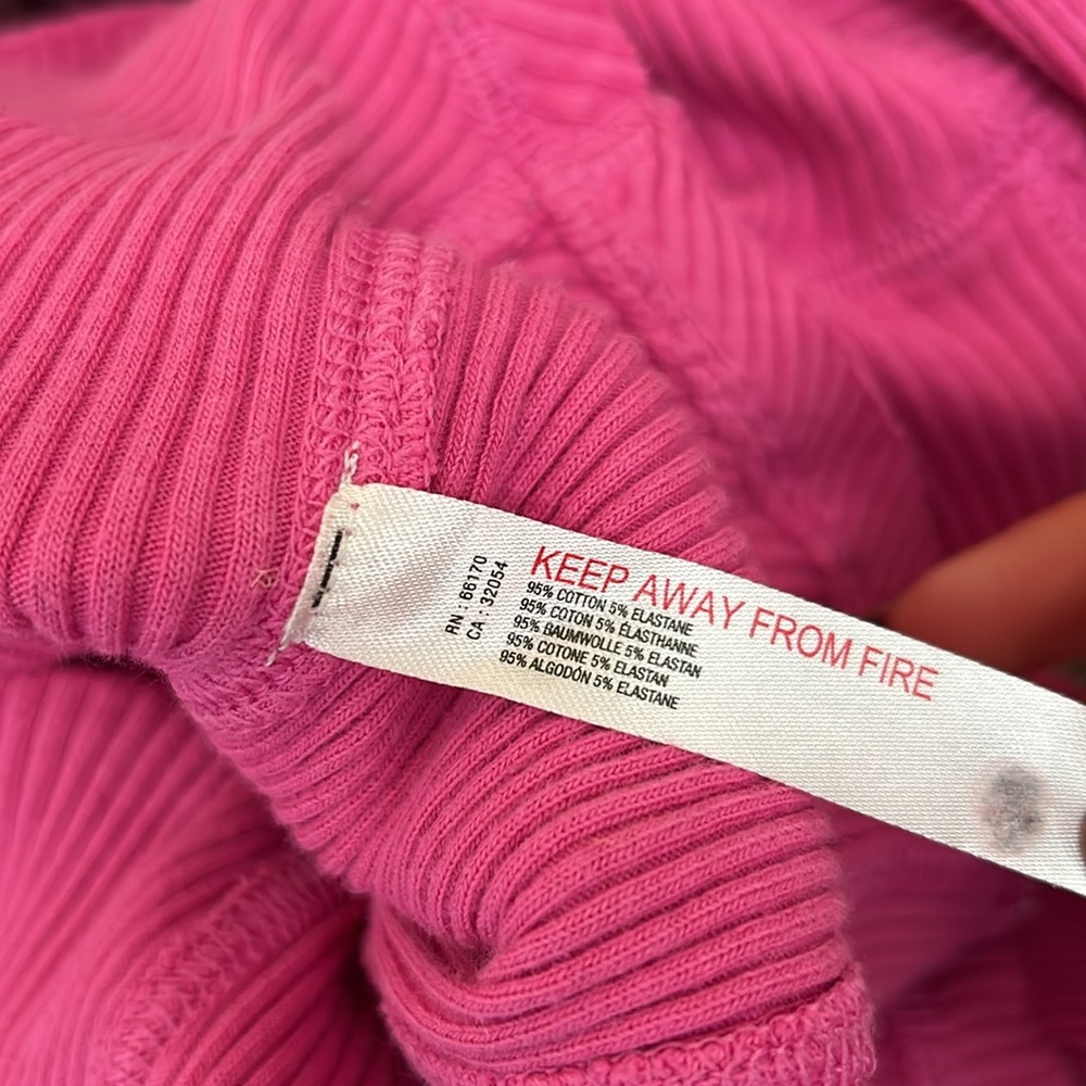 NWOT Free People Movement Laura Mock Neck Ribbed Top in Fuchsia Fizz size XS - Picture 12 of 12